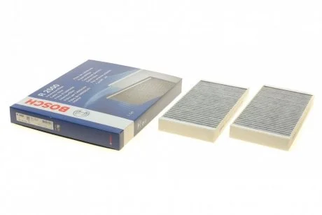 Фільтр повітр. салону 2шт. (вугілля) RENAULT Laguna 07-. (133*30*266) BOSCH 1 987 432 500