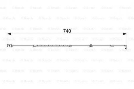 Датчик гальм. колодок Astra G 98- BOSCH 1987474587