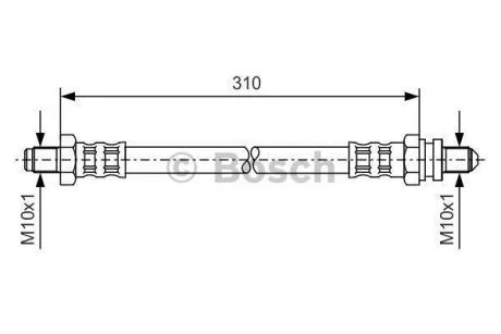 Шланг гальмівний передній ESCORT, SIERRA, SCORPIO BOSCH 1987476407
