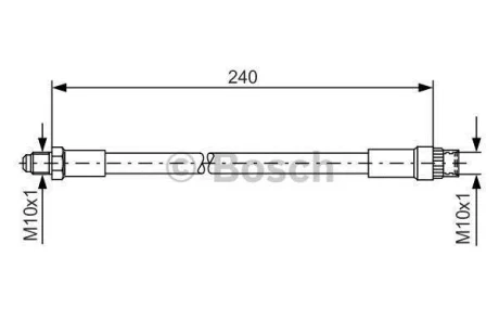 Шланг гальмівний передн. R21, Clio, Twingo BOSCH 1987476421