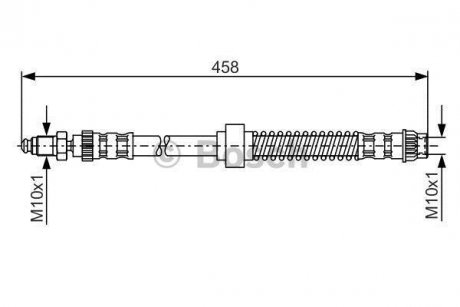 Шланг гальмівний передній 405 92- BOSCH 1987476534