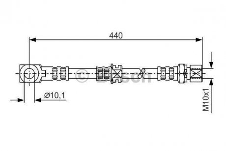 Шланг гальм.передн.OMEGA 1,8-3,0 86- (пр./лів.) BOSCH 1987476694