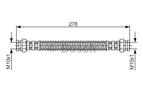 Шланг гальмівний задн. лів. GETZ 02- BOSCH 1987476850