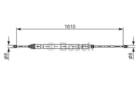 Трос ручного тормоза BOSCH 1987477238