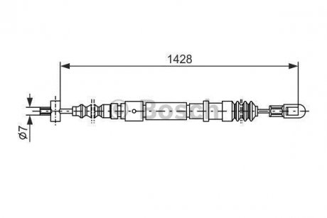 Трос ручного гальма 480-440 87- BOSCH 1987477353 (фото 1)