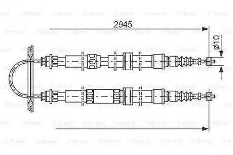 Трос ручного гальма Croma BOSCH 1987477390