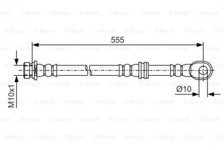 Шланг гальм. задн. MITSUBISHI PAJERO IV 07- BOSCH 1 987 481 087