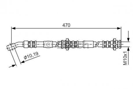Шланг гальмівний передній.MICRA II 92- BOSCH 1987481149 (фото 1)