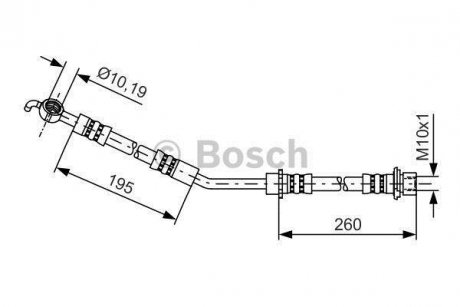 Шланг гальмівний BOSCH 1987481407