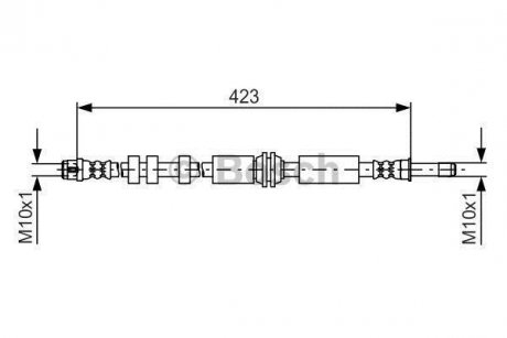 Шланг гальмівний задн. AUDI A6 -18 BOSCH 1 987 481 601