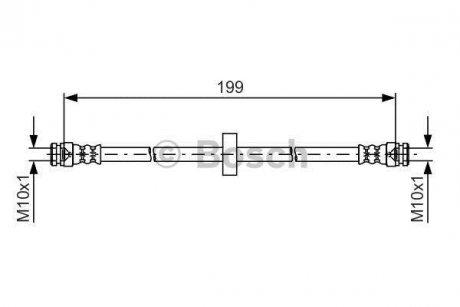 Шланг гальмівний задн. ALBEA 96- BOSCH 1987481607