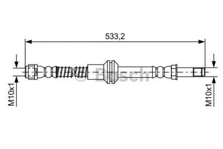 Гальмівний шланг передн. W212, C218 BOSCH 1987481609