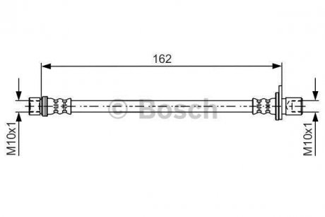 Шланг гальм. задн. лів. TOYOTA AURIS -12 BOSCH 1987481638 (фото 1)