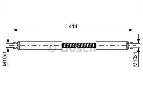 Шланг гальм передн. LAND ROVER DISCOVERY -98 BOSCH 1987481646