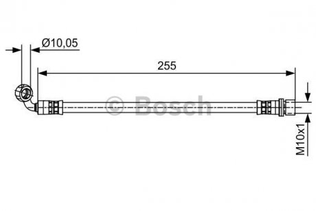 Гальмівний шланг задн. лів. TOYOTA Land Cruiser 09-17 BOSCH 1987481647