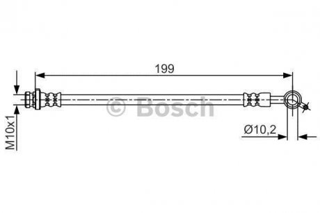 Гальм.шланг задн. прав. JUKE 10- BOSCH 1987481698