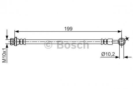 Гальм.шланг задн. лів. JUKE 10- BOSCH 1987481699