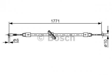 Шланг гальм. центр. VW Crafter 30-35 -12 BOSCH 1987482030