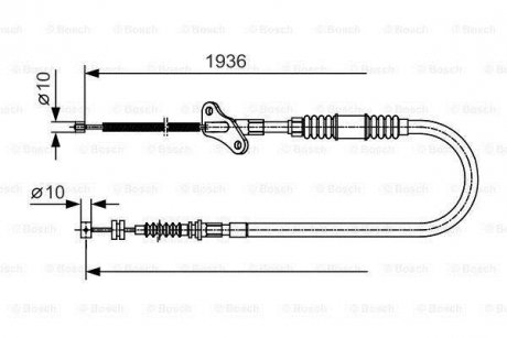 Трос ручного гальма Frontera 92- BOSCH 1987482111