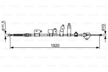 Трос ручного гальма прав. Auris 07- BOSCH 1987482438