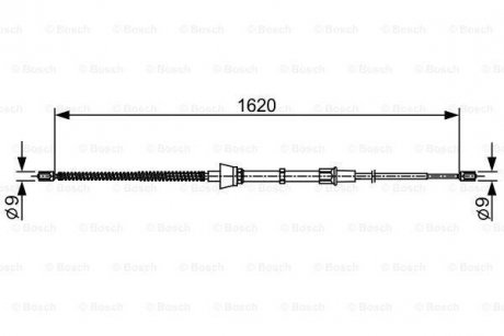 Трос ручн.гальма Octavia 96- BOSCH 1 987 482 448