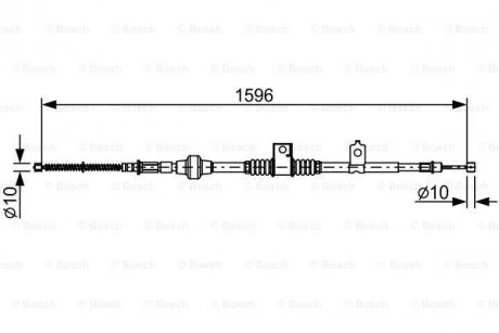 Трос ручного гальма лівий Lancer 08- BOSCH 1987482520