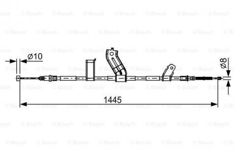 Трос гальм. прав. CHEVROLET SPARK 10- BOSCH 1987482523