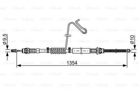 Трос ручного гальма Transit прав. 07- BOSCH 1987482711