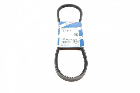 Ремінь клиновий 13X915 VOLGA AUDI FORD MAZDA OPEL TOYOTA VOLVO BOSCH 1 987 947 502