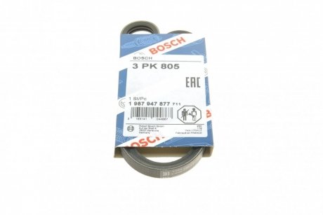 РЕМЕНЬ П-КЛИНОВЫЙ 3PK805 BOSCH 1 987 947 877