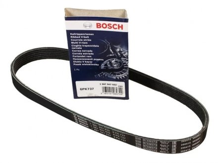 Ремінь П-клиновий 6PK737 LADA 2110 CITROEN FIAT SEAT VW PEUGEOT BOSCH 1 987 947 932