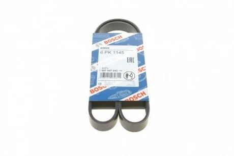 Фото ремінь П-клиновий 6PK1145 FORD Galaxy 1,9TDI PEUGEOT RENAULT SEAT VW VOLVO BOSCH 1 987 947 943 Ремінь П-клиновий 6PK1145 FORD Galaxy 1,9TDI PEUGEOT RENAULT SEAT VW VOLVO BOSCH 1 987 947 943