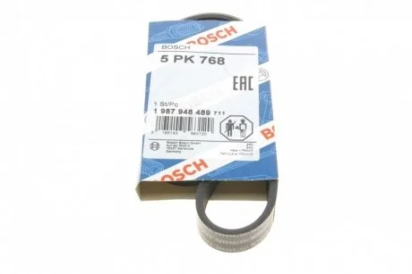 Фото ремінь П-клиновий 5PK758 SMART 0,8 99- BOSCH 1 987 948 489 Ремінь П-клиновий 5PK758 SMART 0,8 99- BOSCH 1 987 948 489