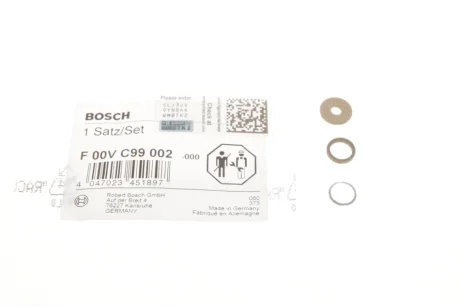 Ремкомплект форсунки (CR)(тефл) BOSCH F 00V C99 002