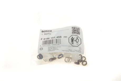 Ремкомплект ПНВТ (CR) ущільнювальний (кільця, ковпачки) BOSCH F 01M 101 455
