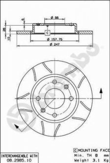 Тормозные диски BREMBO 08298575 (фото 1)