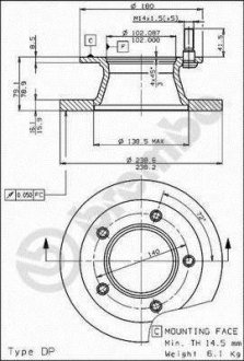 Тормозной диск BREMBO 08518110