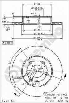 Тормозные диски BREMBO 08762775 (фото 1)