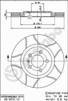 Гальмівні диски BREMBO 09557075