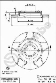 Тормозные диски BREMBO 09672777 (фото 1)