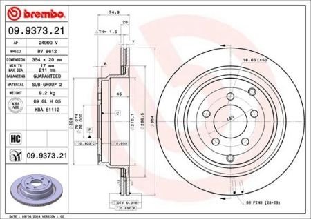 Тормозной диск Painted disk BREMBO 09937321