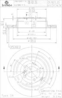 Диск гальмівний BREMBO 09937321