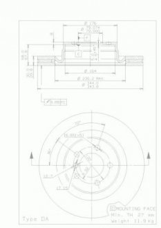 Тормозной диск BREMBO 09937421