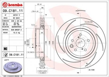 BREMBO 09C18111 (фото 1)