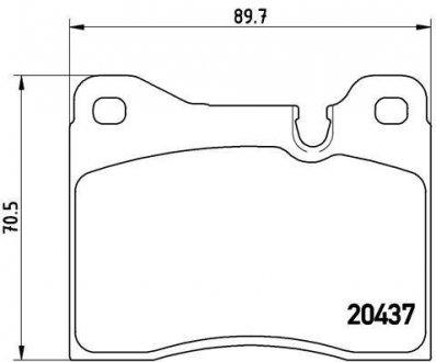 Гальмівні колодки, дискове гальмо (набір) BREMBO P06003