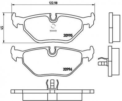 Тормозные колодки, дисковый тормоз (набор) BREMBO P06011