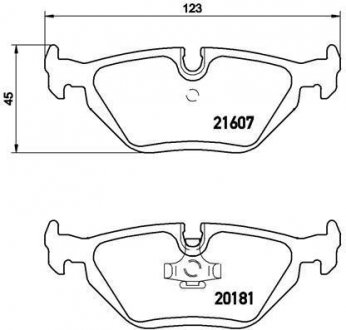 Тормозные колодки, дисковый тормоз (набор) BREMBO P06013