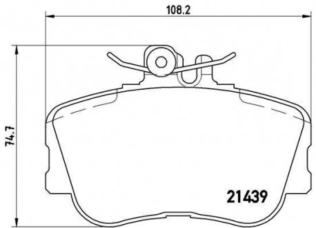 Тормозные колодки, дисковый тормоз (набор) BREMBO P06017 (фото 1)