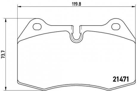 Тормозные колодки, дисковый тормоз (набор) BREMBO P06018 (фото 1)