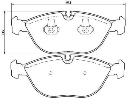 Тормозные колодки, дисковый тормоз (набор) BREMBO P06019 (фото 1)